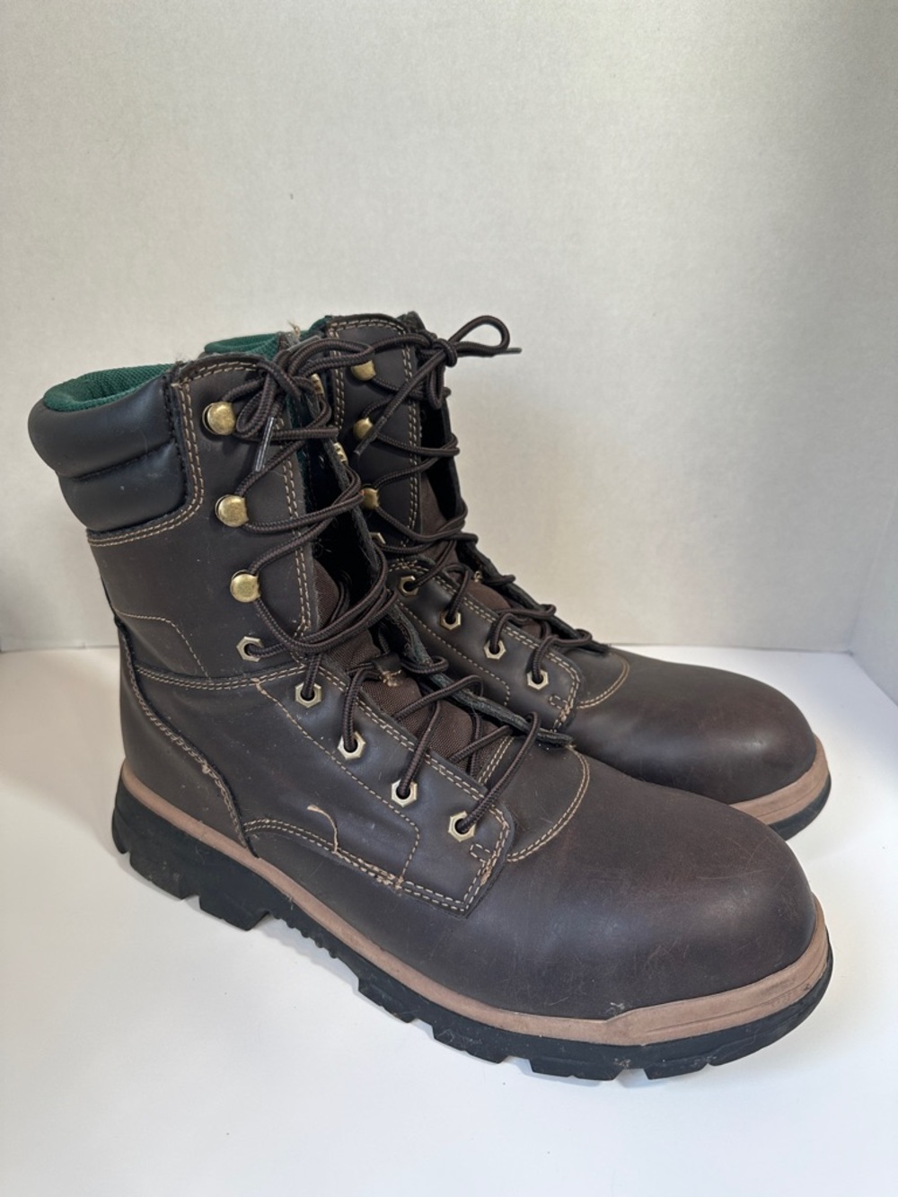 Brahma brown steel toe work boots size 13